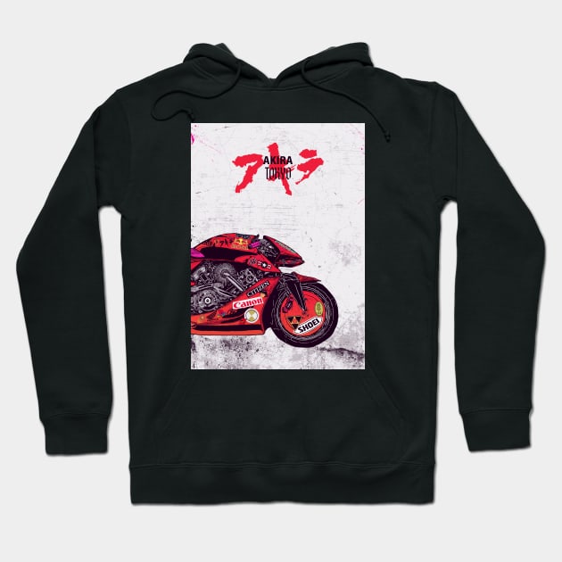 Akira Bike Tokyo Hoodie by justblackdesign